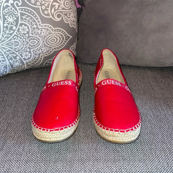Guess Red Pleather Slip-On Espadrilles 🍒 - Picture 2 of 6